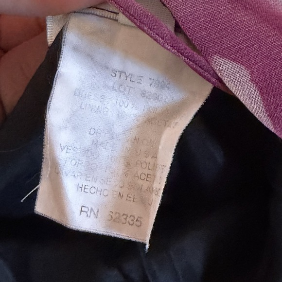 Y2K Rose Print Slip Maxi Dress S/XS Sheer Bias Cut Whimsigoth Ethereal Feminine - Picture 4 of 10